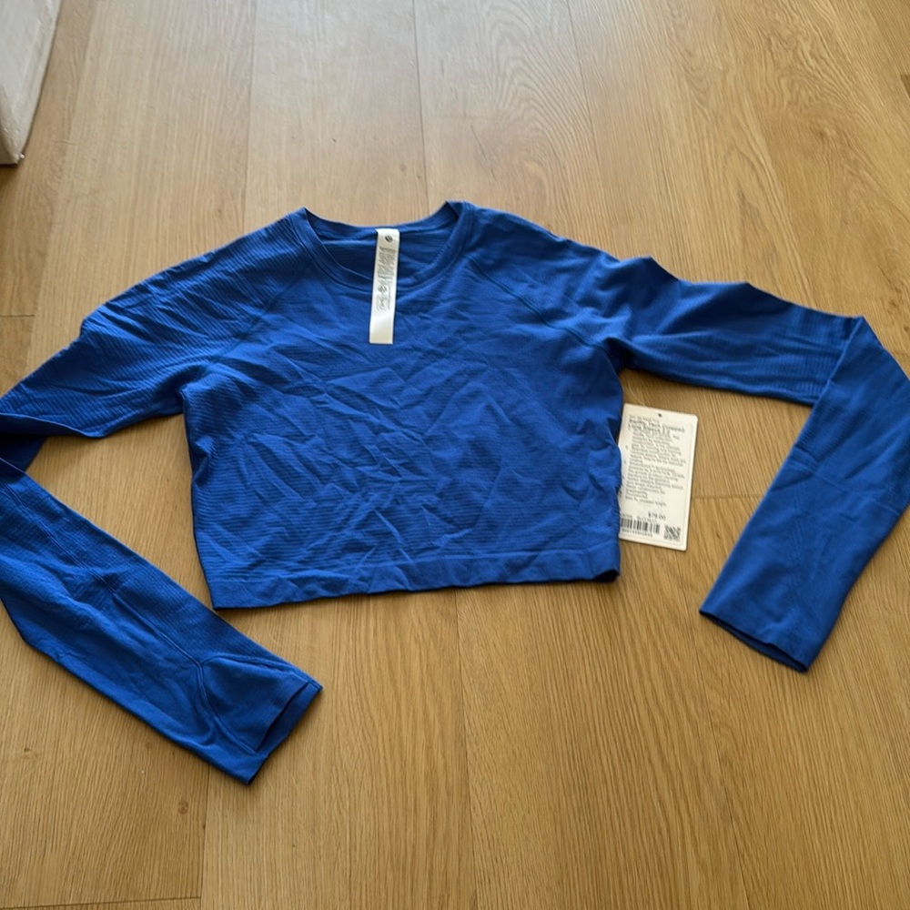 NEW lululemon swiftly tech long sleeve cropped 6